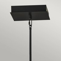 Quintiesse Suspension LED Styx, noire, 3 000 K 53,8 x 53,8 cm