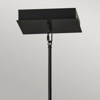 Quintiesse LED-hänglampa Styx, svart, 3 000 K 53,8x53,8 cm