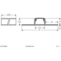 EVN APFL2 tile profile 2-sided 200 cm x 5.7 cm