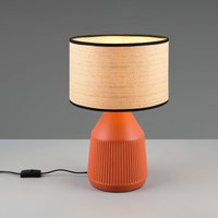 Reality Leuchten Bordslampa Formentera, terrakotta/beige 43 cm Keramik/papper