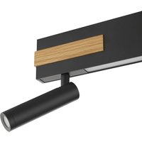 Brilliant LED ceiling spotlight Streamline, length 60 cm, black, 2-bulb.