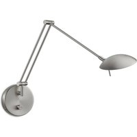 Knapstein Matt förnicklad LED-vägglampa Ninja med vriddimmer