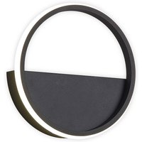 Mantra Iluminación Kitesurf LED-vägglampa, aluminium, Ø 20 cm, svart