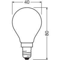 OSRAM LED bulb, teardrop shape, E14, 3.4 W, matt 2,700 K, dimmable