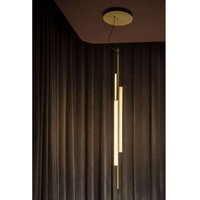 MARSET LED-pendellampa Ambrosia med plug-in 2700K guldfärgad