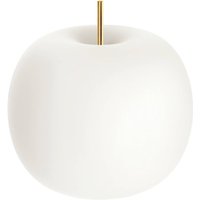kdln Kushi table lamp, brass/white, Ø 33 cm, glass