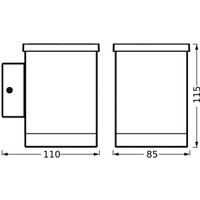 OSRAM LED solar outdoor wall light ENDURA STYLE QUADRO, graphite