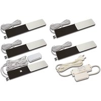 Hera LED under-cabinet lamp S-Pad F set of 5 black 4,000 K Dimmable