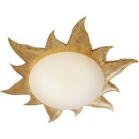 Holländer Golden ceiling lamp NOVA GOLD w. opal glass shade