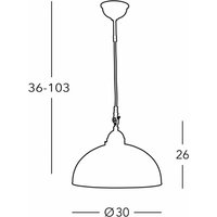 austrolux Kolarz hänglampa Nonna Ø 30 cm Blomma guldfärgad Kant slät