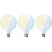 LUUMR Smart LED-lampa 3st E27 G125 7W CCT matt Tuya