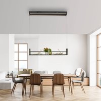 JUST LIGHT. GmbH Sontura LED pendant light, black, iron, can be used to decorate a shelf