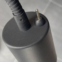 Kinkiet LED Justi, piaskowy czarny, wysokość 52 cm, metalowy