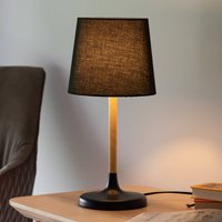 JUST LIGHT. GmbH Nima table lamp with black fabric shade