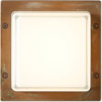 Moretti Luce LED-utomhusvägglampa Ice Cubic 3403, mässing antik