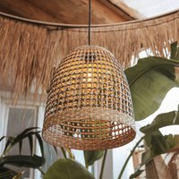 Newgarden Pendellampe Positano, natur, Seegras, Ø33cm, IP44