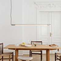 GEJST Radent pendant light, steel grey, length 138 cm, G13 LED