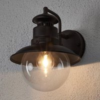 Lindby utomhusvägglampa Eddie, rostfärgad, metall, IP44, E27