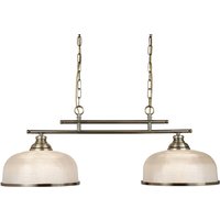 Searchlight Hänglampa Bistro II 2 lampor, mässing