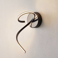 Domiluce LED-vägglampa Lungo med modern design, svart