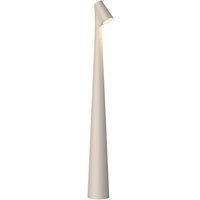 lampe de table LED rechargeable Vibia Africa, hauteur 45 cm, beige clair
