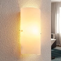 Lindby wall light Tuli, 28 cm, glass, semicircular, E14
