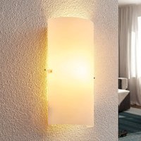 Lindby vägglampa Tuli, 28 cm, glas, halvcirkelformad, E14