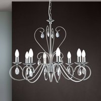ORION Alessia 8-bulb crystal glass chandelier in chrome