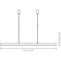 UMAGE LED-hänglampa Hazel Branch, vit/mässing, 150 cm