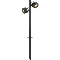 SLV Borne lumineuse Sitra, à 2 lampes, anthracite, aluminium, GX53, IP44