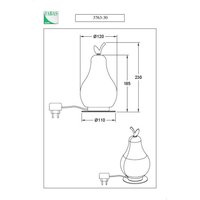 Fabas Luce Wilma LED-bordslampa, krom/vit, glödlampsformad, dimbar