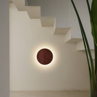 MARSET LED-vägglampa Caramel, brun, Ø 38 cm, TRIAC, glas