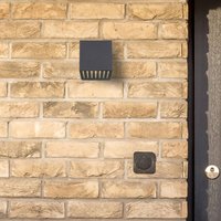 Globo Illi LED utomhusvägglampa, antracit, bredd 10 cm, aluminium, IP54