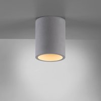 Paul Neuhaus Eton taklampa, grå, betong, Ø 11 cm, GU10