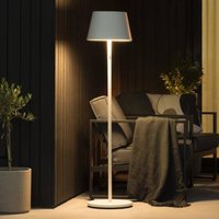 Konstsmide Lampadaire LED Pomezia pour extérieur, USB, blanc