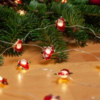 Lindby LED fairy lights Motje, Father Christmas, 320 cm, IP20