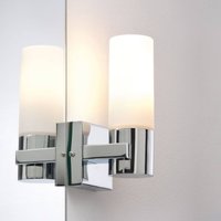 Paulmann Gemini LED mirror lamp, chrome, set of 2, dimmable, IP44