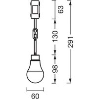 OSRAM LED fitting A75 10W 840 1055 lm connection box, 3-pack