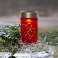 STAR TRADING LED ground spike light Hearty, red/gold, 12 cm plastic