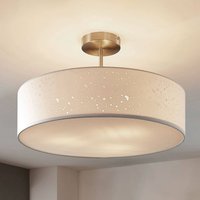 Lindby ceiling lamp Umma, distance, white, fabric, Ø 50 cm, E27