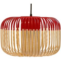 Forestier Bamboo S hanging light, Ø 35 cm, red