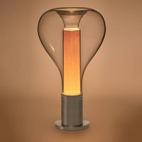 LZF LAMPS LZF Eris LED table lamp, glass aluminium/beech
