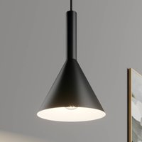 Arcchio suspension Tadej, noir et blanc, Ø 19 cm, métal, E27