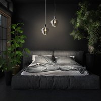 Nowa Pendellampa Paso av glas, 1 lampa, rökgrå