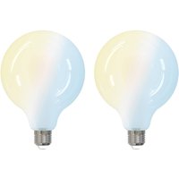 LUUMR Smart LED bulb 2pcs E27 G125 7W CCT matt Tuya
