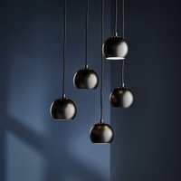 FRANDSEN Ball pendant light, matt black, Ø 12 cm