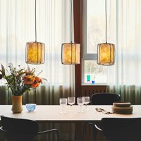 Nordlux Pendellampa Cardine, 3 lampor, papper, metall