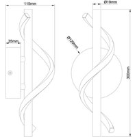 Brilliant LED-vägglampa Eunice, bredd 12 cm, svart, metall