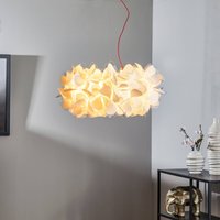 Slamp Clizia Mama Non Mama pendant light, Ø53cm, white/red