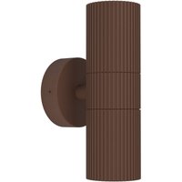 EGLO Utomhusvägglampa Tomelloso, rostfärgad, 20 cm metall 2 lampor.